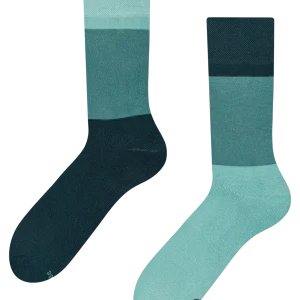 Calcetines de invierno Azul océano tricolor
