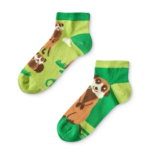 Calcetines tobilleros alegres para niños Suricatas