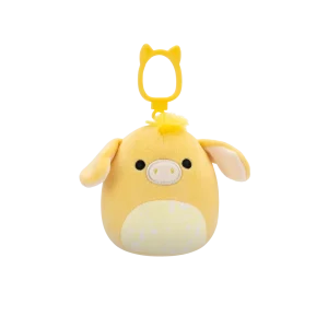 Squishmallows Clip-On Gavyn el Burro Amarillo, 9 cm