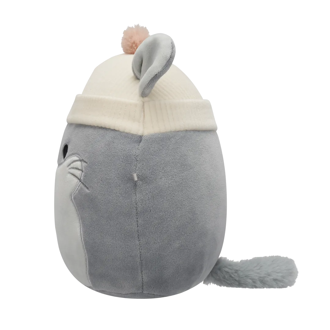 Squishmallows Camilo, La Chinchilla Gris Con Gorro Beige, 20 cm - Imagen 5