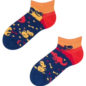Calcetines tobilleros alegres para niños Mundo de dinosaurios