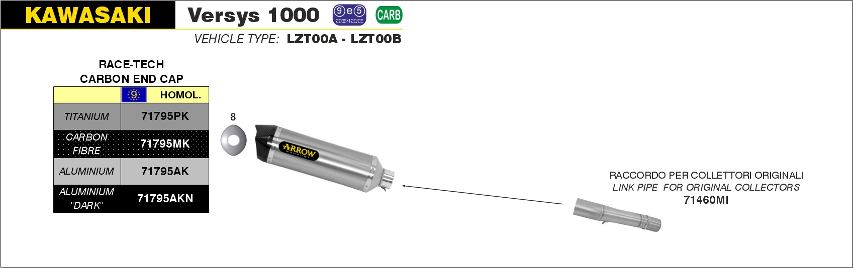 Arrow Conector para colectores originales 71460MI - Imagen 2