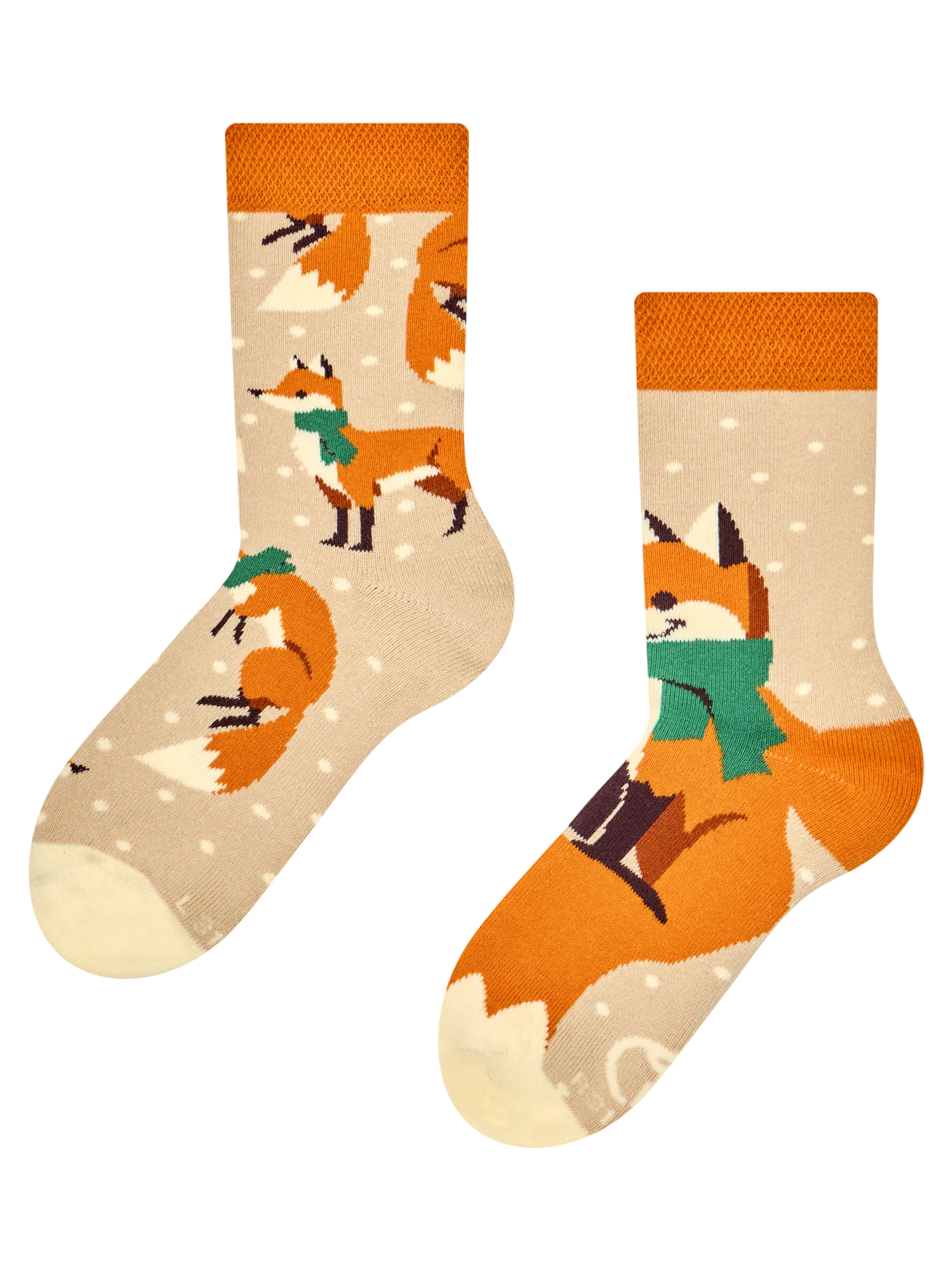 Calcetines infantiles de invierno Zorro con bufanda