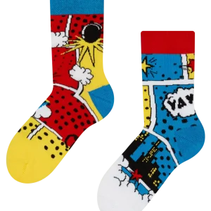 Calcetines infantiles alegres Cómics de colores