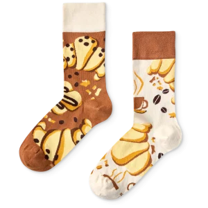 Calcetines alegres Café y cruasán