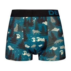 Bóxeres de pierna corta para hombre Lobo y luna