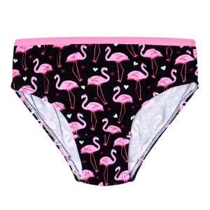 Bragas alegres para niña Flamencos y corazones
