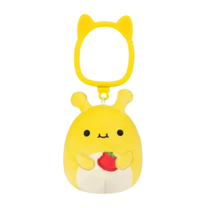 Llavero Squishmallows Zarina la Babosa Amarillo Banana, 9 cm