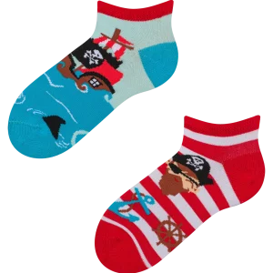 Calcetines tobilleros alegres para niños Pirata