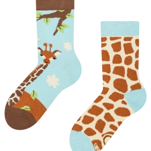 Calcetines infantiles alegres Linda jirafa