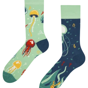 Calcetines alegres Medusa flotante