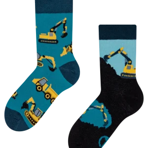 Calcetines infantiles alegres Excavadora