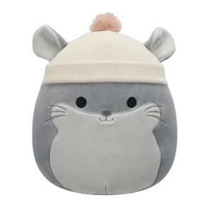 Squishmallows Camilo, La Chinchilla Gris Con Gorro Beige, 20 cm