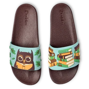 Chanclas alegres Búho y libros