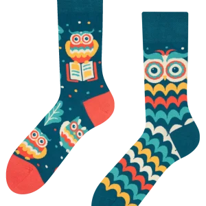 Calcetines alegres Búho sabio