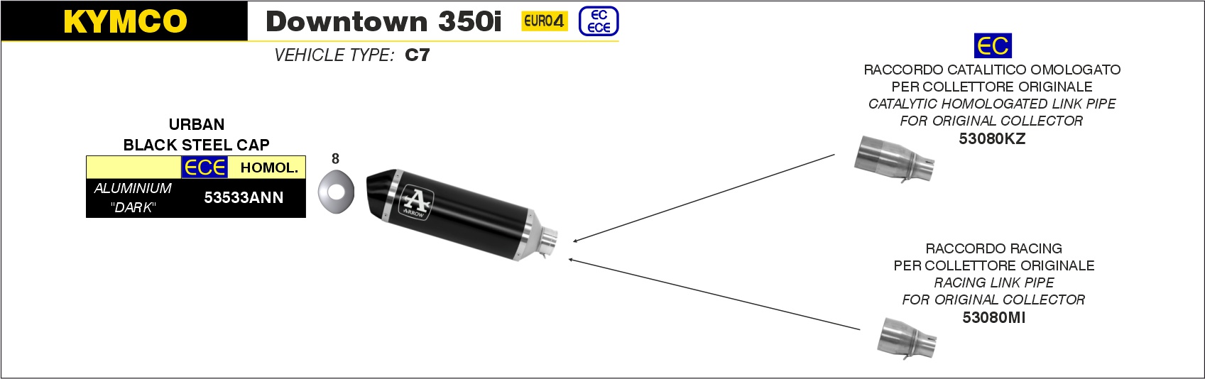 Arrow Silencioso Urban de aluminio Dark» fondo «Dark»» 53533ANN - Imagen 2