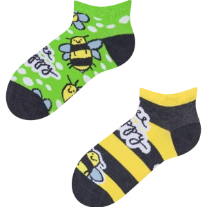 Calcetines tobilleros alegres para niños Abeja feliz
