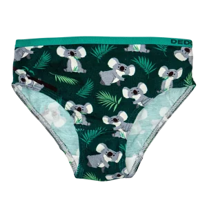 Bragas alegres para niña Koala y hojas
