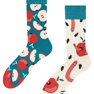 Calcetines alegres Manzana roja