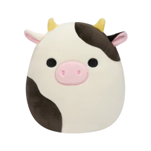 Squishmallows Connor, la Vaca Blanca y Negra, 20 cm