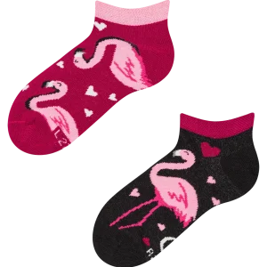 Calcetines infantiles tobilleros alegres Flamencos y corazones