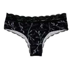 Bragas con encaje para mujer Hojas grises