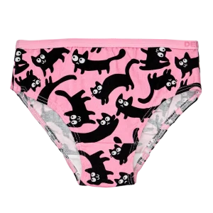 Bragas alegres para niña Gatos rosas