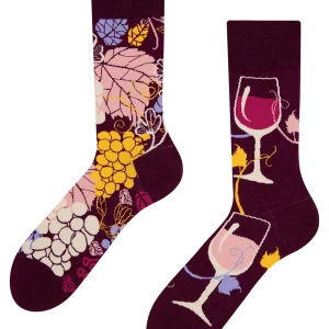 Calcetines alegres Vino tinto