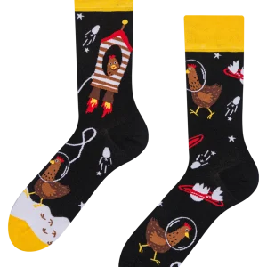 Calcetines alegres Gallina astronauta