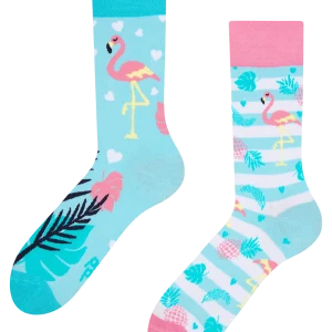 Calcetines alegres Amor por los flamencos