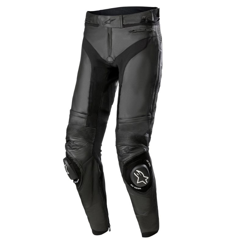 Pantalones Alpinestars MISSILE V3 LEATHER LONG BLACK BLACK - Imagen 2